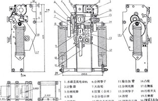 斷路器不能合閘是常見故障之一，遇到此故障，可對照控制接線圖(圖1)從幾個主要故障點來檢查。首先檢查控制保險1FU、2FU和合閘熔斷器3FU、4FU，然后檢查轉(zhuǎn)換開關(guān)SA⑤—⑧觸點在合閘位置時是否通，斷路器輔助觸點QF·1是否通，檢查合閘接觸器Q線圈和合閘線圈r1是否燒壞，最后再分析機(jī)械方面的故障。下面我就維修中遇到的幾種常見故障做以剖析。